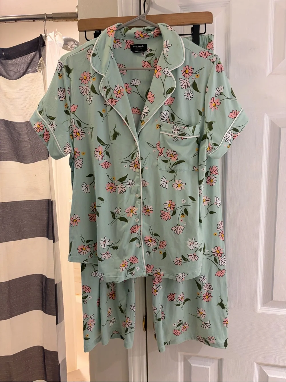 kate spade Mint Floral Short-Sleeve Pajama Set
